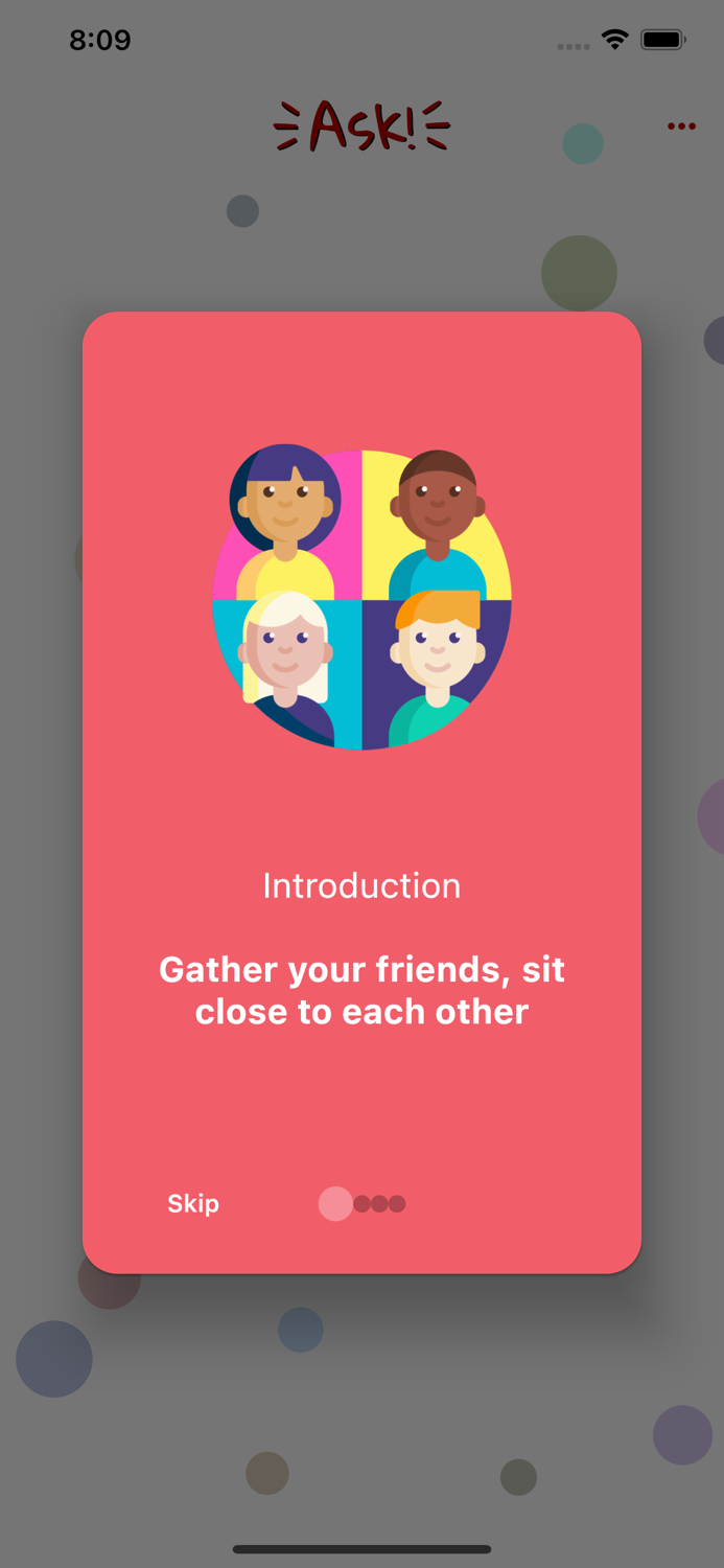 Ask Party card and quiz game