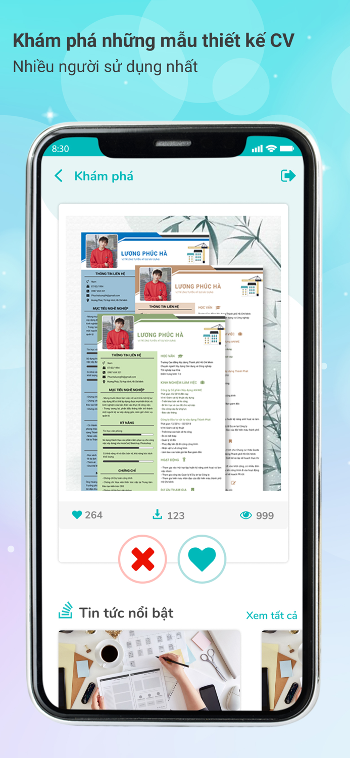 JOB365 - tạo cv xin việc đẹp