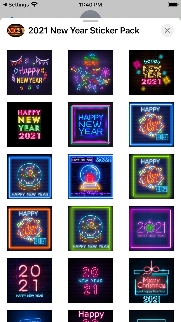 2021 New Year Sticker Pack