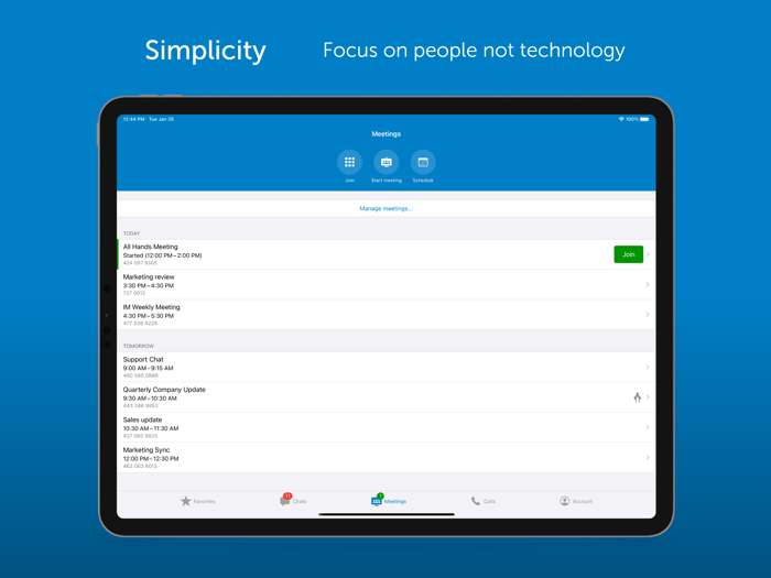 StarLeaf chat, meet and call