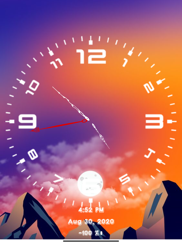 Analog Clock  Stand Face Time