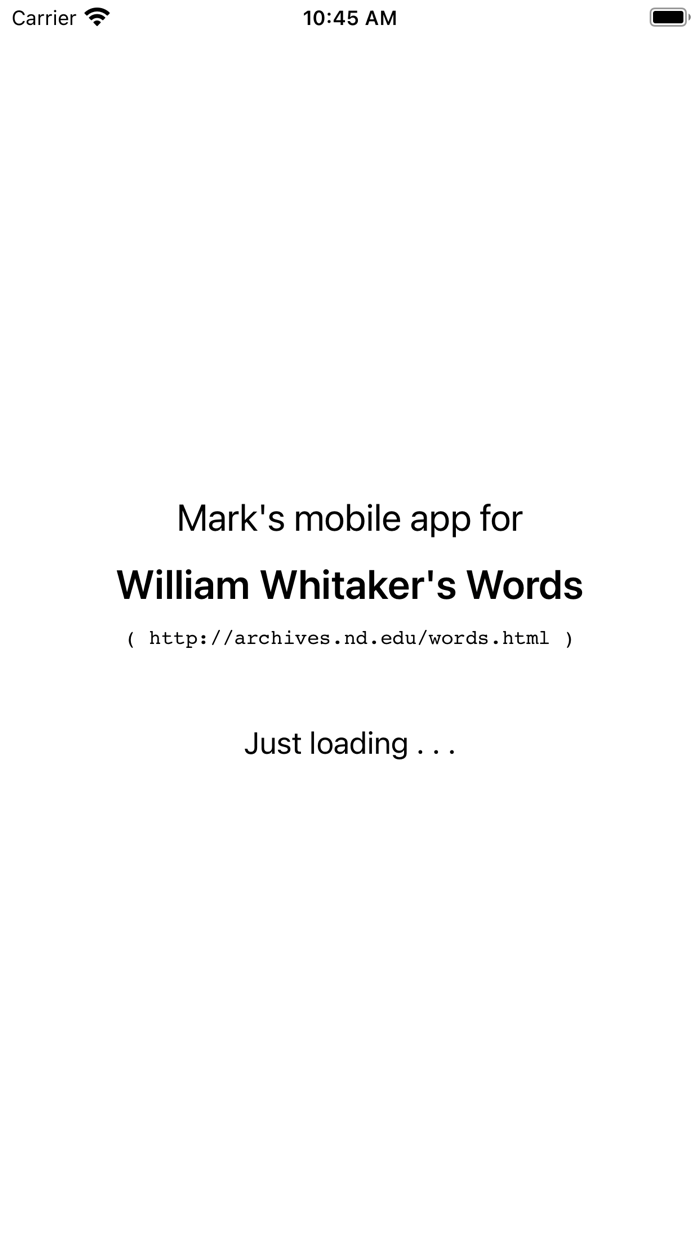 Whitakers Words Reader