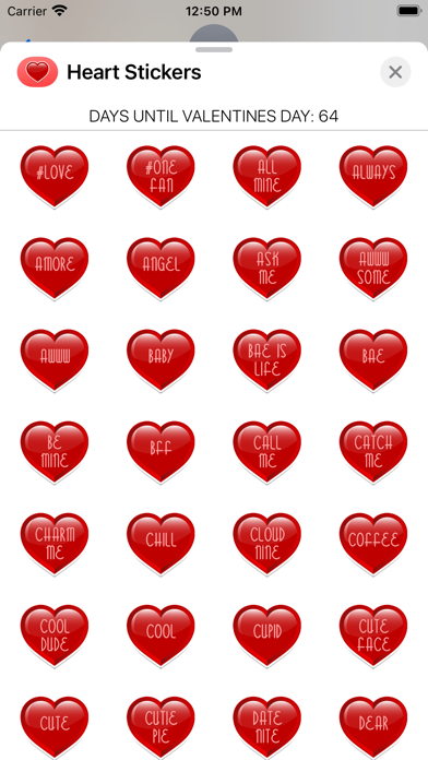 How to cancel & delete Conversation Heart Stickers for Valentines Day from iphone & ipad 2