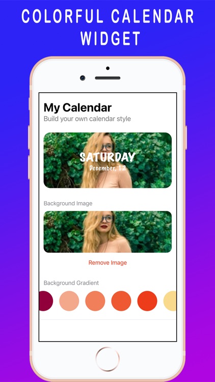 Colorful Calendar widget