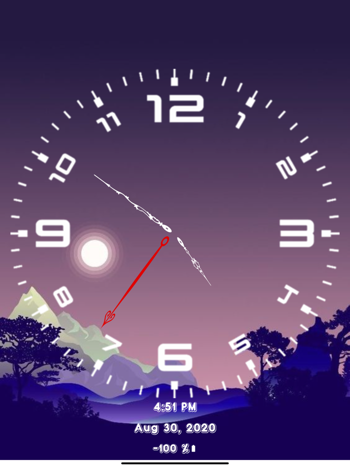 Analog Clock  Stand Face Time