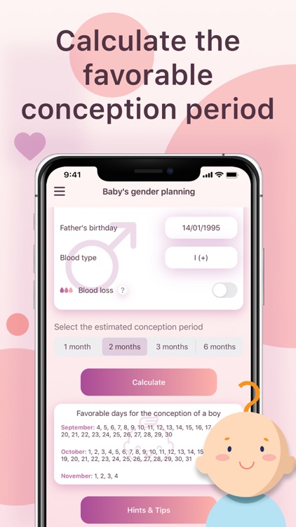 Future baby's gender planner