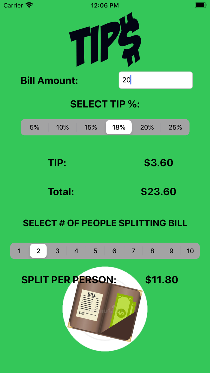 TIP Fast Bill Calculator