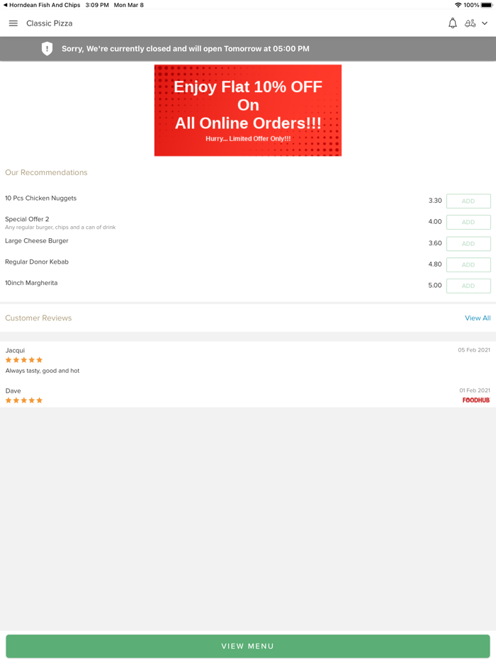 Classic Pizza Carlisle