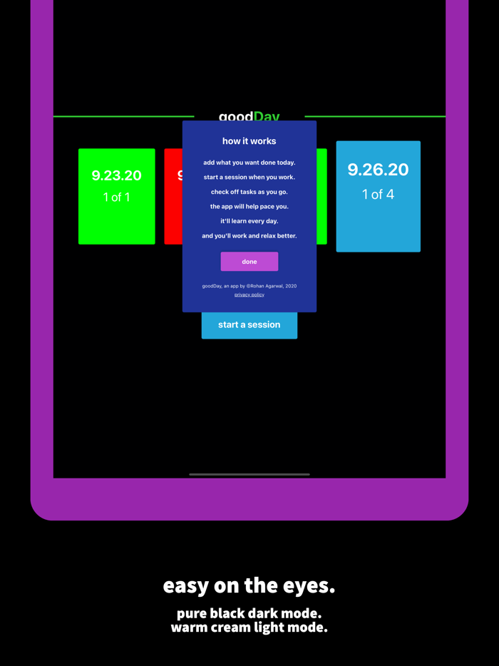 goodDay - pace your workflow