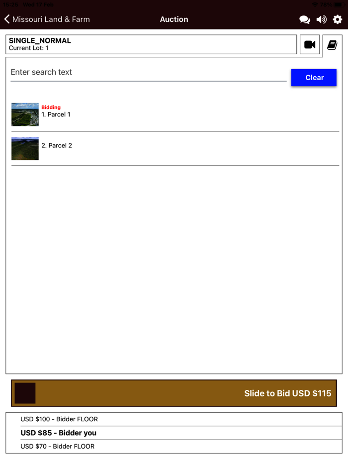Missouri Land  Farm Bidding