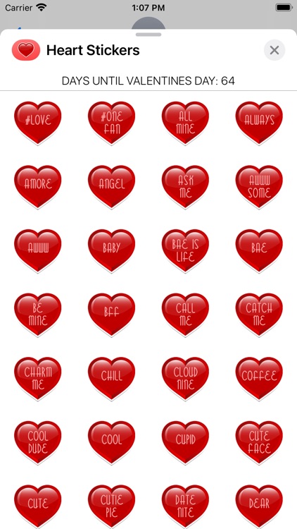 Conversation Heart Stickers