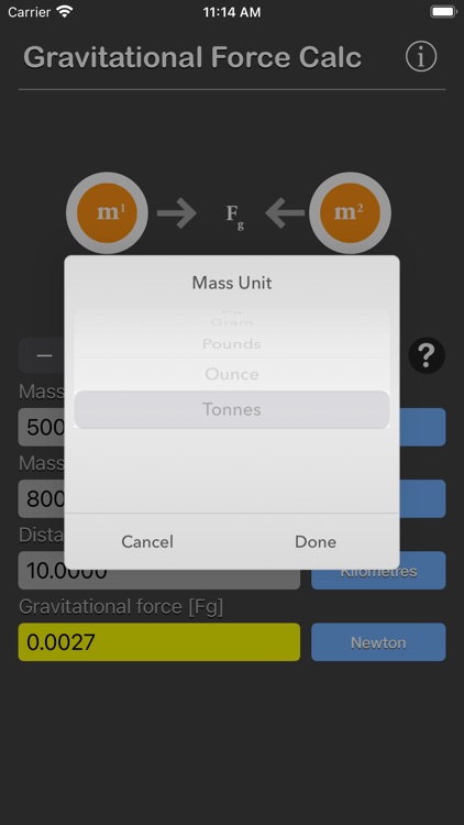 Gravitational Force Calculator