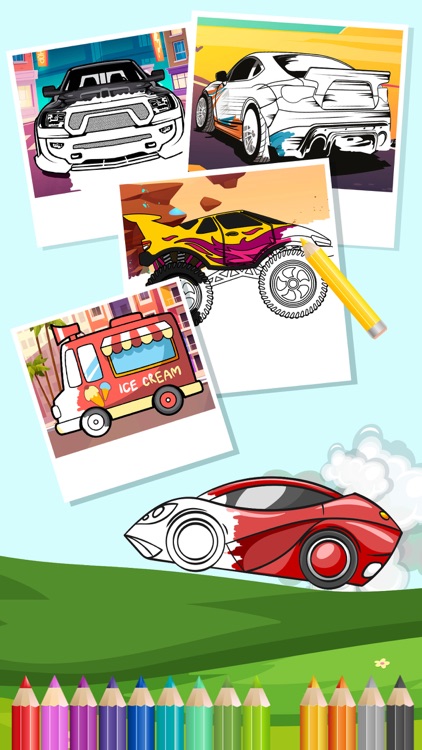 Magic Cars Coloring Pages Pack