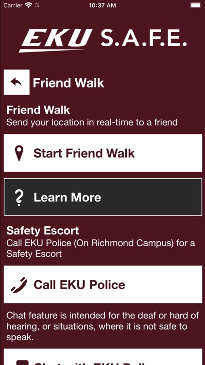 S.A.F.E. - Safety App for EKU screenshot-3