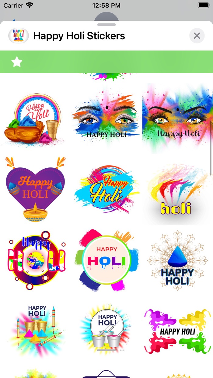 Happy Holi Stickers
