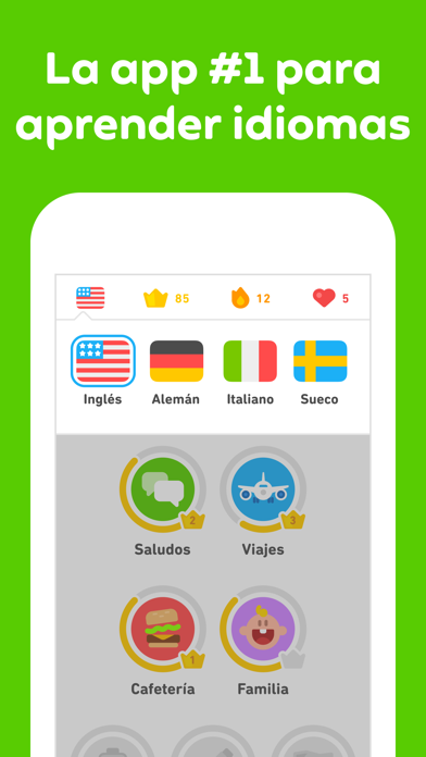 Duolingo iPhone Capturas de pantalla