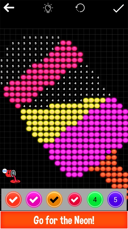 Lite-Brite Numbers Retro Art screenshot-3