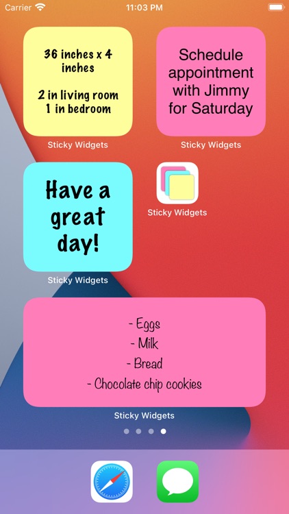 Sticky Widgets