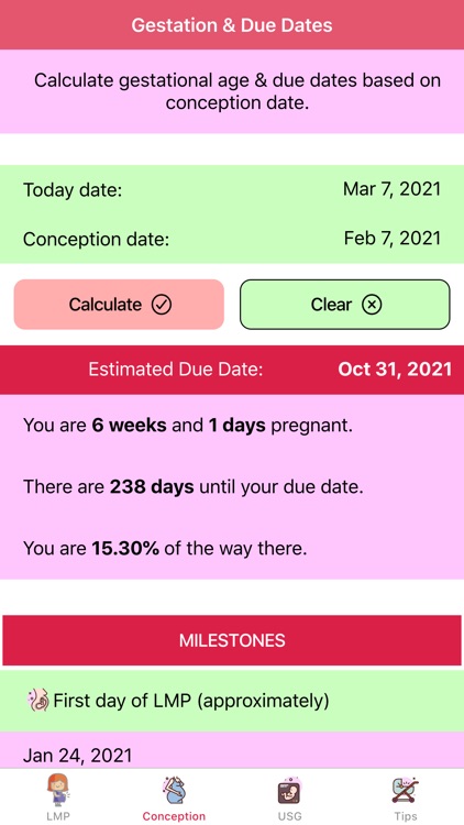 Pregnancy Due Dates Calculator