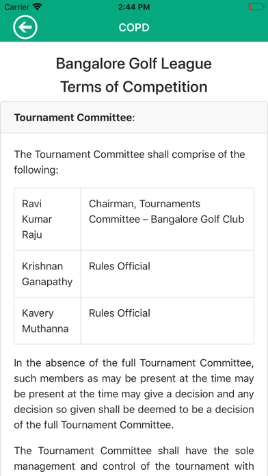 Bangalore Golf League screenshot 3
