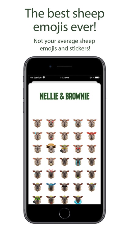 Nellie + Brownie Sheep Emojis