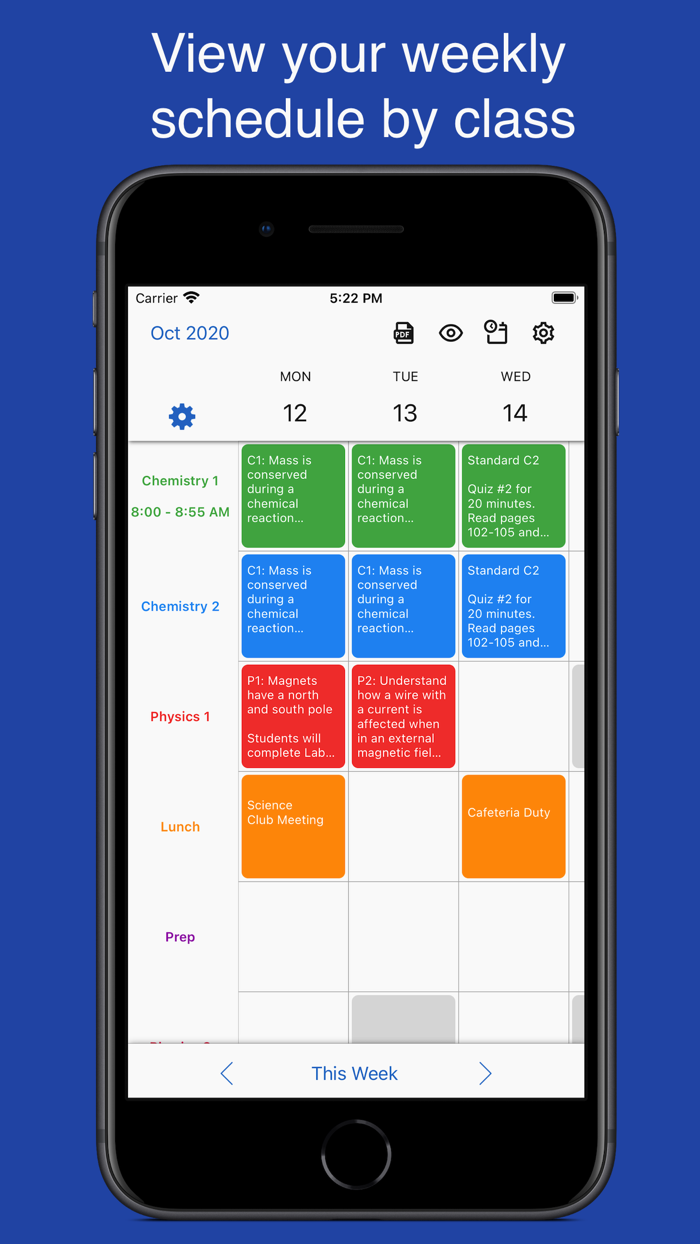 Class Planner for teachers