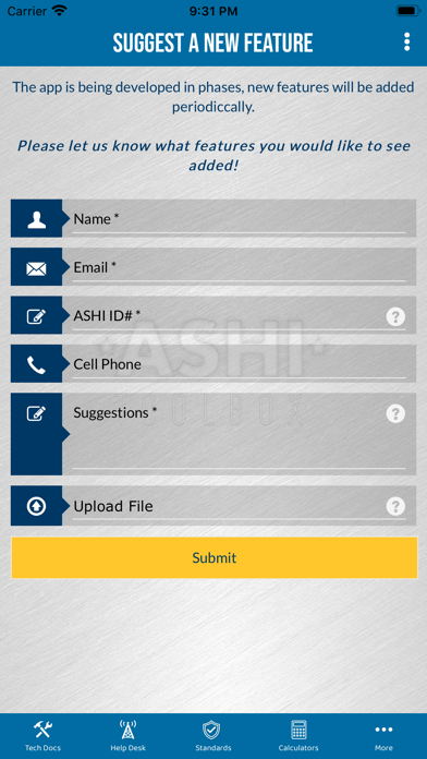 ASHI Helpdesk screenshot 2