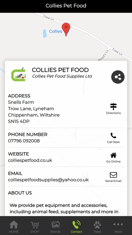 Collies Pet Food Supplies App