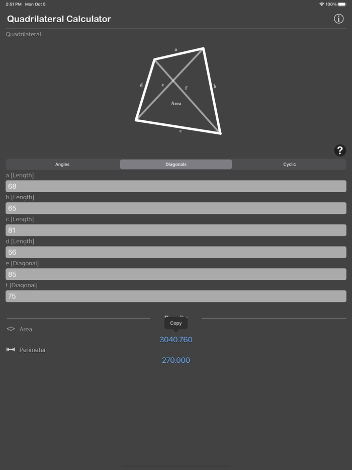Quadrilateral Calculator