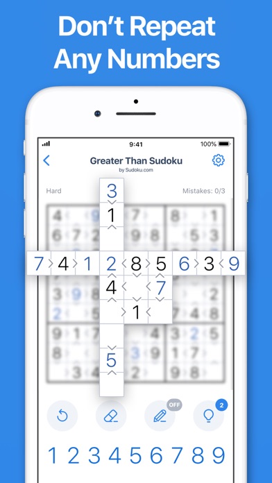 Greater Than Sudoku screenshot 3