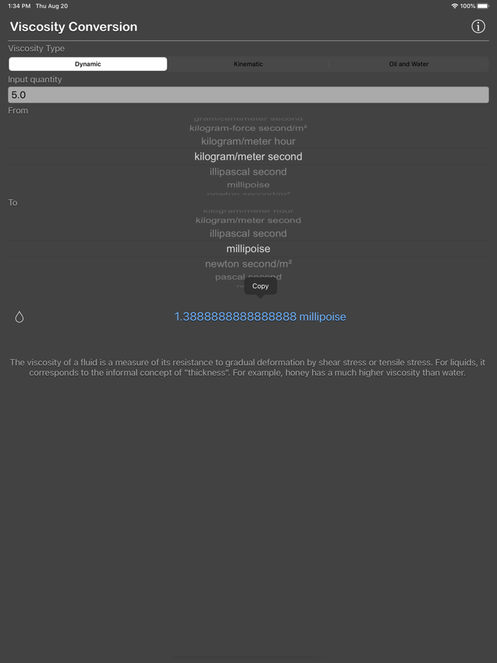 Viscosity Conversion