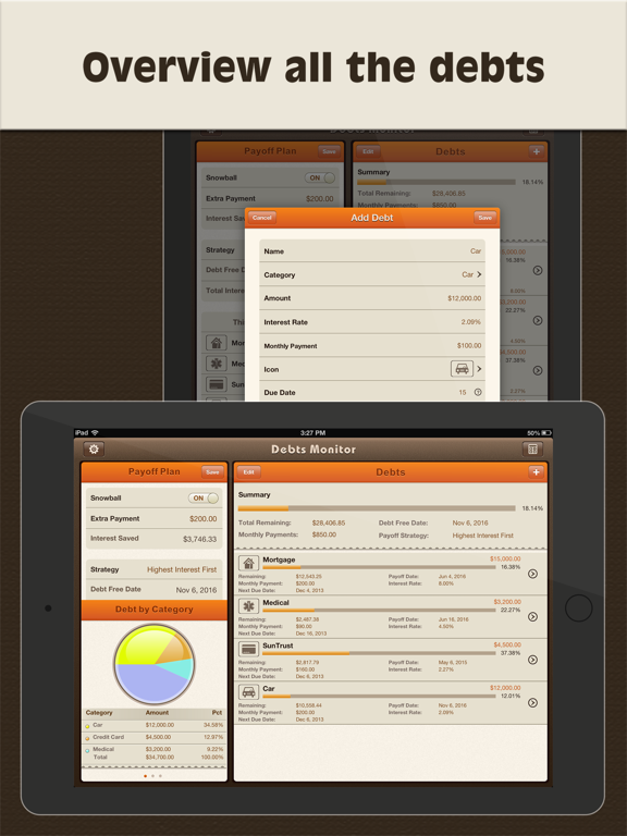 Debts Monitor for iPadのおすすめ画像1