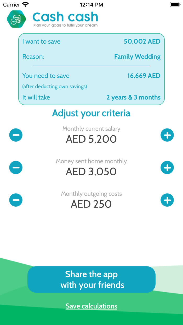 CashCash, Savings Calculator