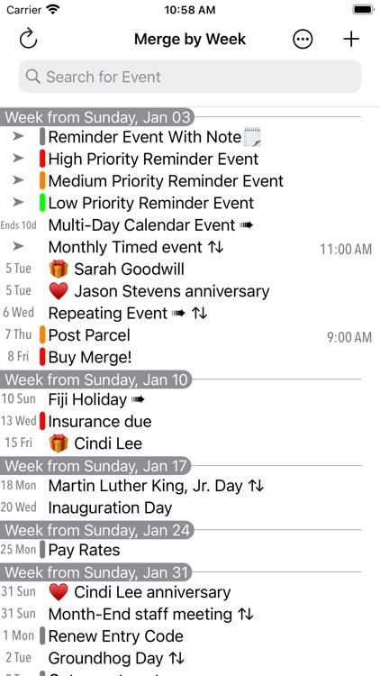 Merge Calendars and Reminders