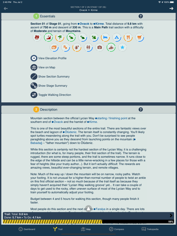 TrekRight: Lycian Way screenshot 2