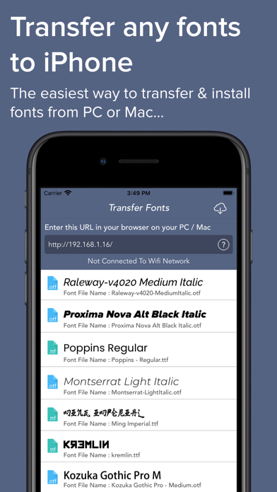 Screenshot #1 pour All Fonts : Install Any Fonts