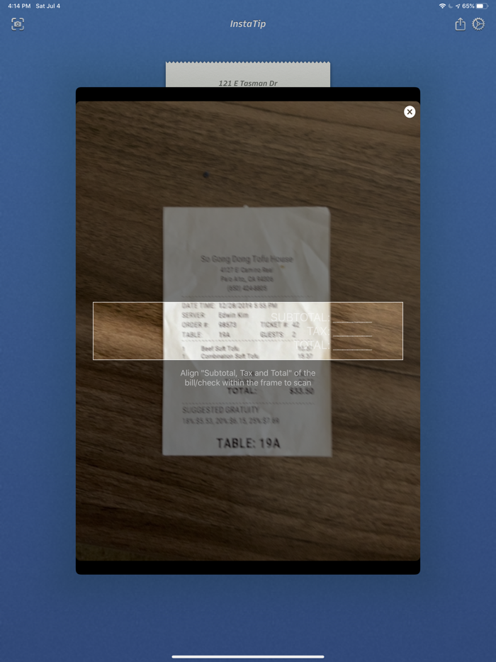 InstaTip Smart Tip Calculator