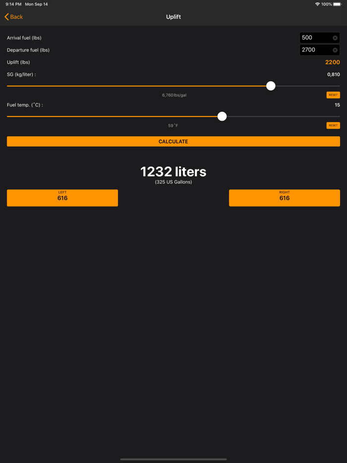 Airro Aviation Fuel Calculator