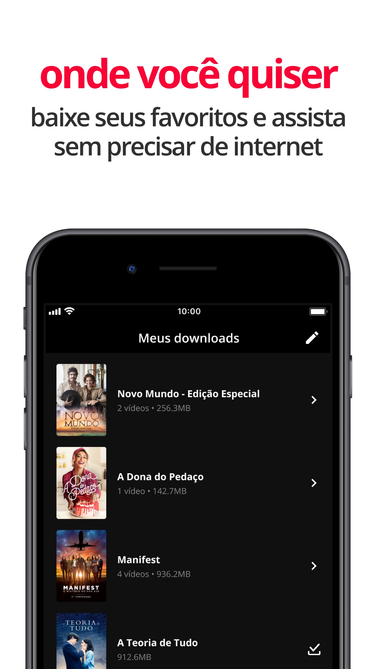 Screenshot do app Globoplay