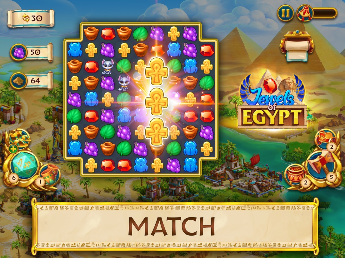 Jewels Of Egypt: Match 3 Games - App Voor Iphone, Ipad En Ipod Touch 