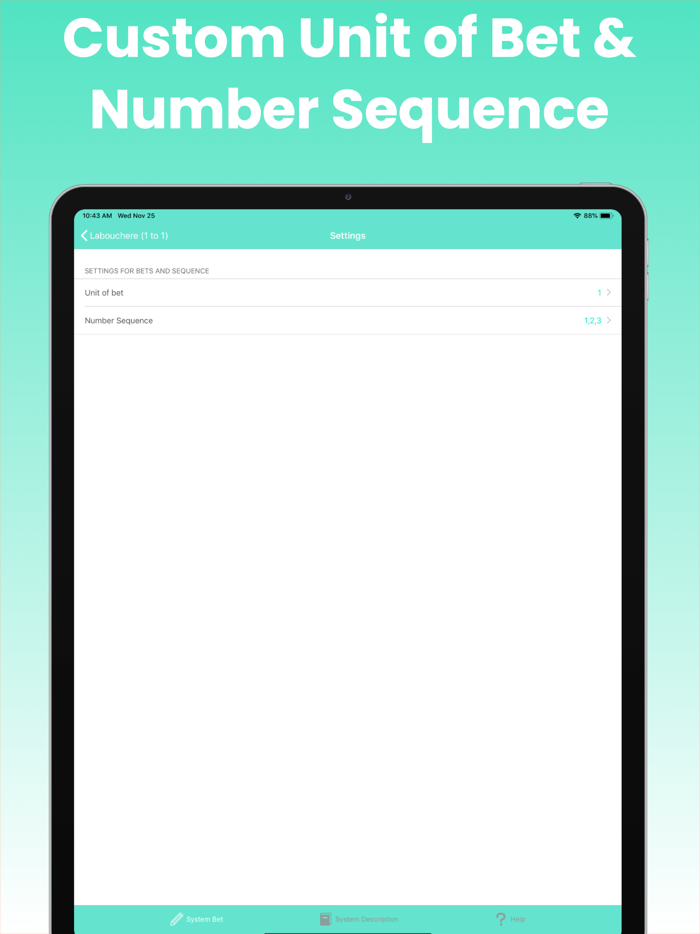 System Bet Calculator