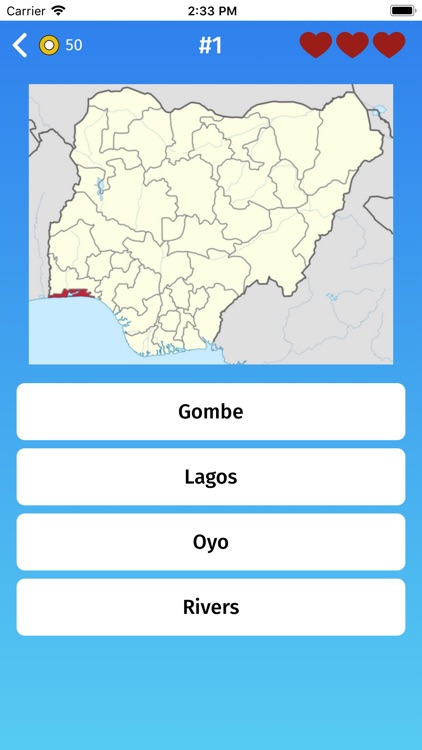 Nigeria: States Map Quiz Game