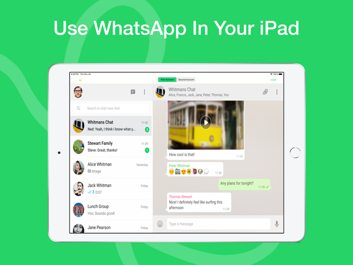 WhatsApp Messages for iPad