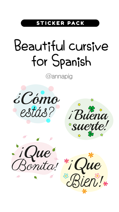 Beautiful cursive for Spanish