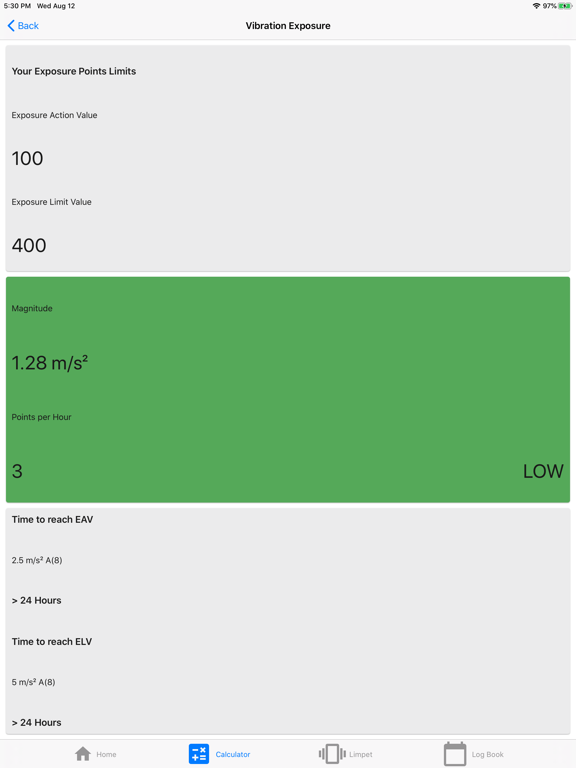 HAV Calculator screenshot 3