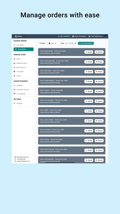 Skipli Merchant Dashboard