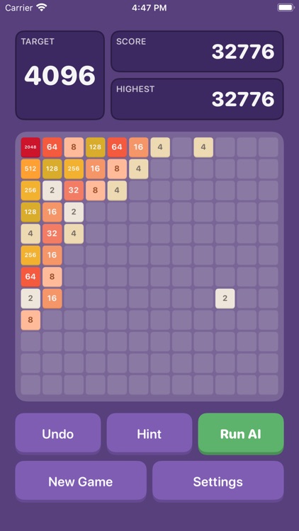 PLAYING 2048 with 8x8 