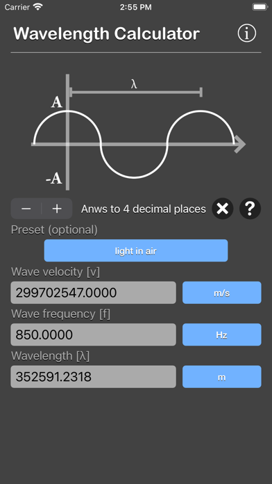 Wavelength Calculator screenshot 3
