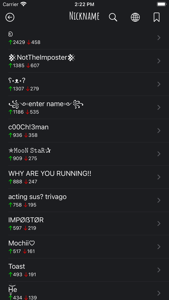 AmongSkins Nicknames  Themes