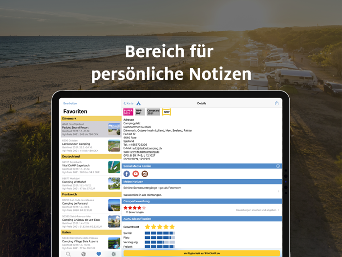 ADAC Camping / Stellplatz 2021